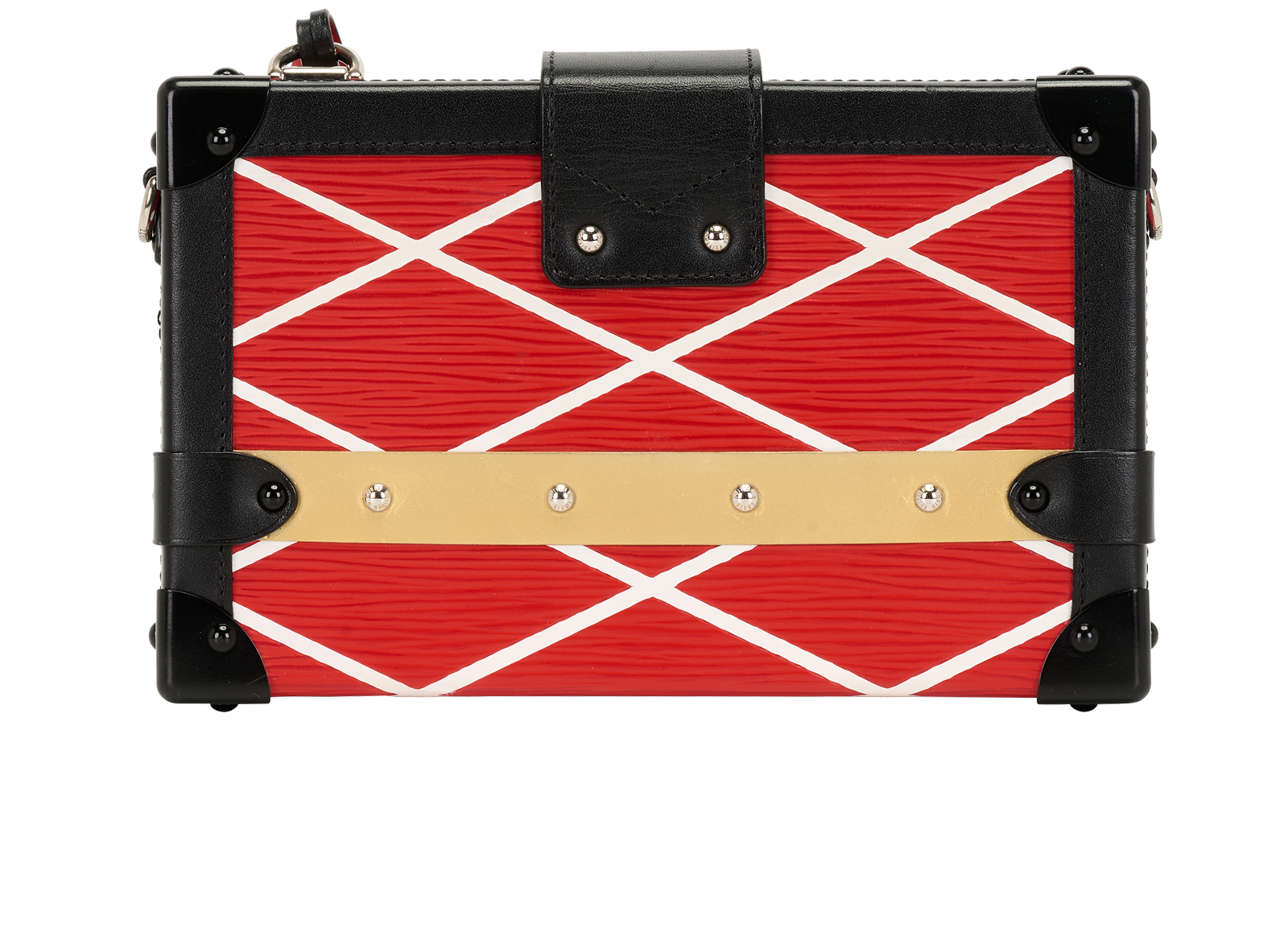Petite Malle, &pound;1,800, Handbags, Black/Red, Leather, Back view